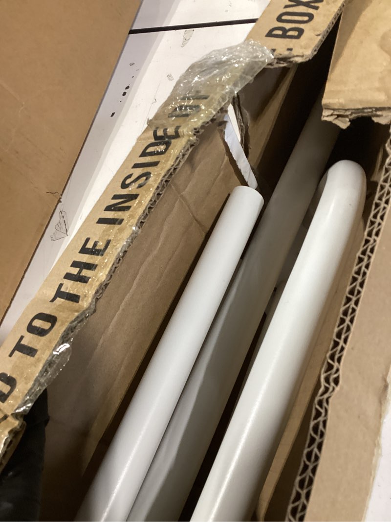 Condition photo showing Good Condition for matte white adjustable double curtain rods, 48-84 inch, wrap around, room darkening matte white 48-84"