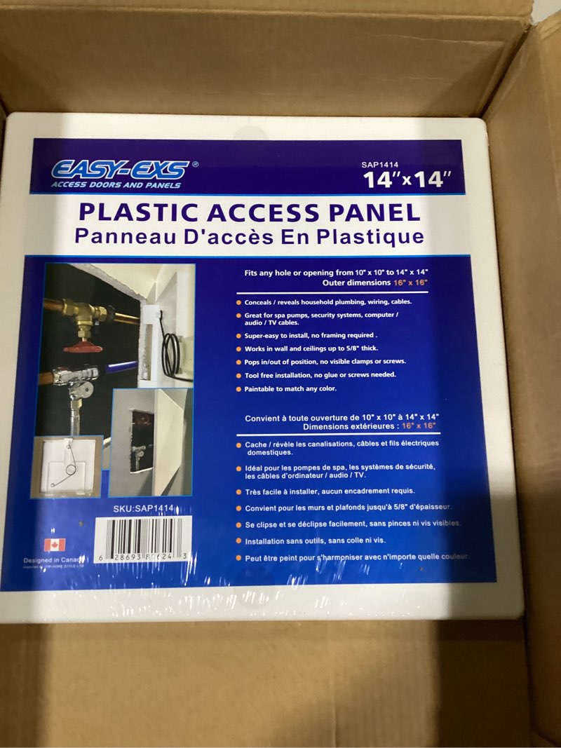 Condition photo showing New/Like New for Access Panels Spring-Fit 14"x14" (External 16"x16") Square (SAP1414) for Drywall, celing, Electrical, Plumbing Hole Covers 14"x14" - 1 Pcs