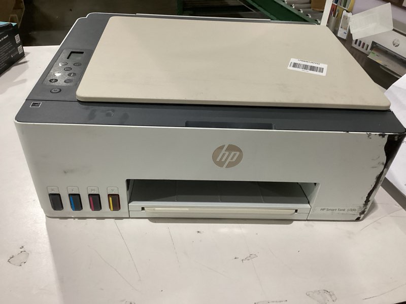 Condition photo showing As Is for HP Smart Tank 5000 Wireless All-in-One Ink Tank Printer, Scanner, Copier with 2 Years of Ink Included, Best-for-Home, Cartridge-Free, Refillable, AI-Enabled, an EcoTank Alternative (5D1B6A)