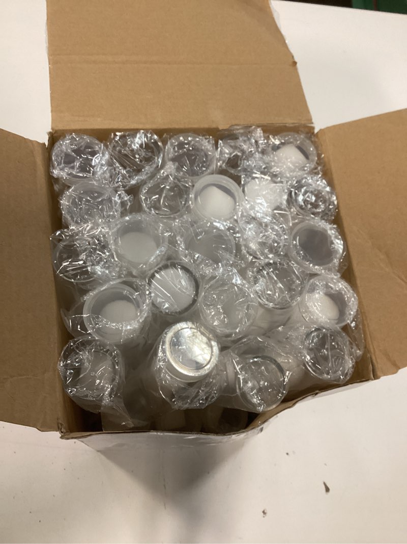 Condition photo showing As Is for qunclay 50 pcs small dollar tubes for coins clear plastic small dollar storage tubes with screw lid containers for coins collection supplies small dollar 50
