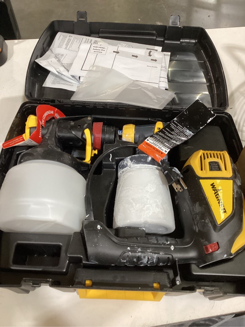 Condition photo showing As Is for wagner flexio 3500 electric handheld hvlp paint sprayer