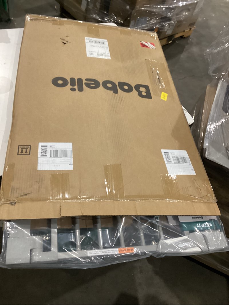 Condition photo showing New/Like New for BABELIO 36" Tall Narrow Baby Gate, 26-28.5" Auto-Close Metal Dog Gate for Small Stairs/Doorways/Hall