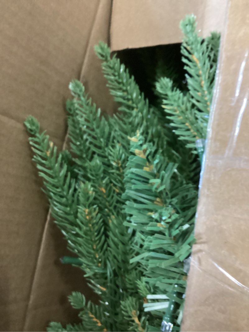 Condition photo showing As Is for 3FT Pre-lit Artificial Small Mini Christmas Tree with 70 Warm White Multi-Color LED Lights, Remote Control and Timer, Perfect for Xmas Tabletop Decorations, Home, Kitchen, Dining Table top Green Green 3ft