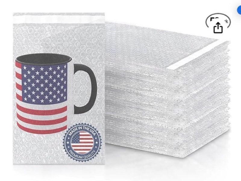 50 Pcs Bubble Pouches Wrap, 8" x 11.5" Self-Sealing Clear Bubble Bags, Double Thickened Wall Shockproof Pouch Wrap Bag for Moving and Storage, Shipping and Packing Supplies for Dishes Glasses Plates