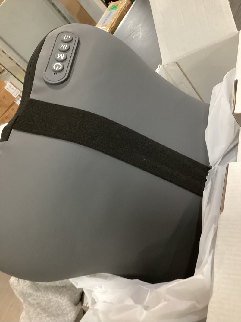 Condition photo showing Good Condition for belhope Back Massager with Heat, Cordless Back Massage for Pain Relief Deep Tissue, 4D Shiatsu and Percussion Massage Pillow, Lower Back Massager for Office Chair, Gifts for Women Men Christmas, Grey Grey-3