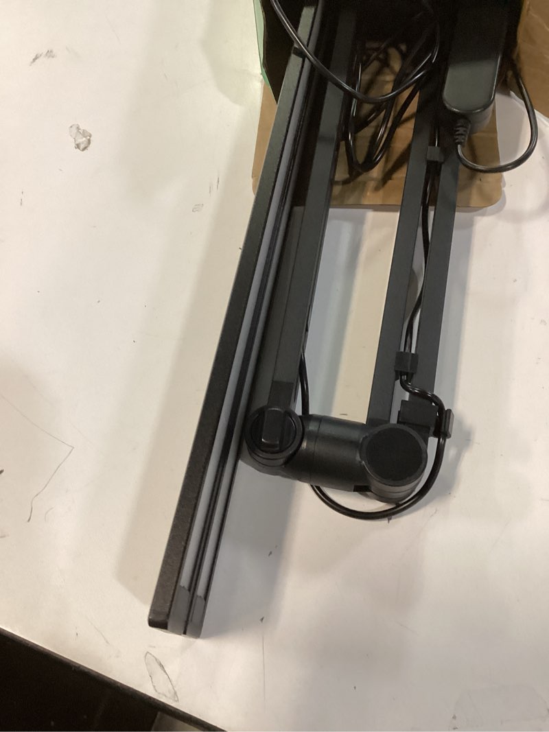 Condition photo showing As Is for LED Desk Lamp for Office Home, 31.5" Architect Desk Light with Clamp Dual Screen Computer Monitor, 15W 5 Color X 10 Brightness Levels Desk Lamp for Reading, Study, 1000LM Bright, Memory Function Black