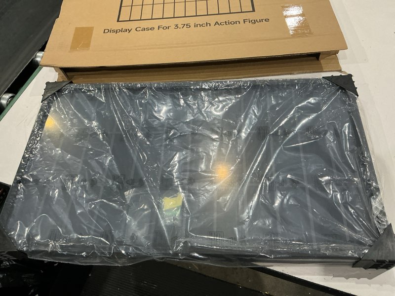 Condition photo showing As Is for sixpoints ,display case for 3.75 inch action figure .