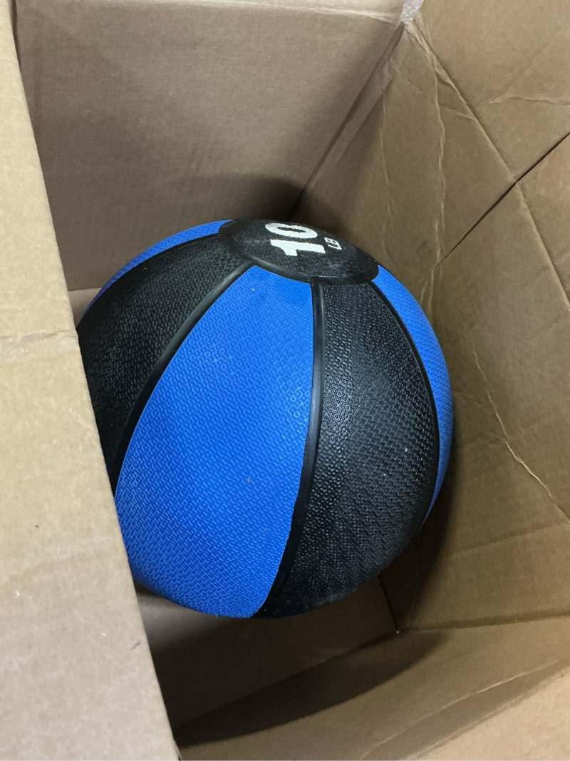 Condition photo showing As Is for amazon basics weighted medicine ball 10 pounds
