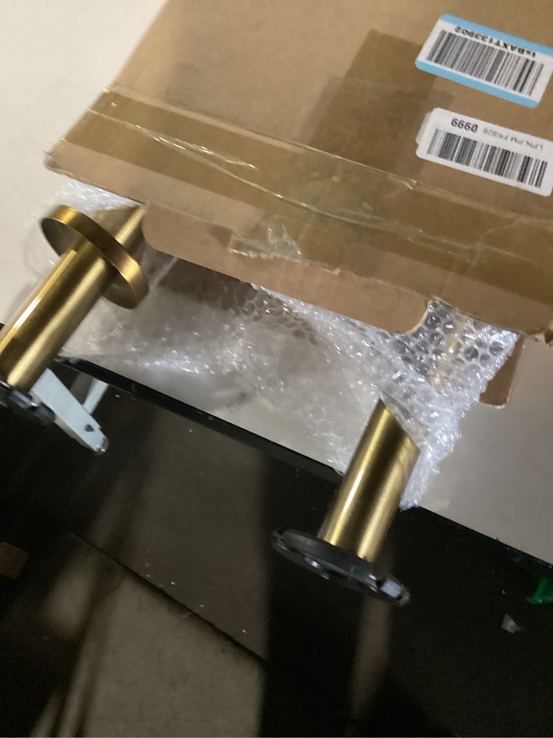 Condition photo showing New/Like New for Toilet Grab Bar 31.3 Inch with Leg, YuanDe Wall Mounted Safety Bar, Brushed Gold Stainless Steel Anti-Slip Bathroom Support Rail for Elderly, Disabled, Handicap, Seniors, Injury Recovery