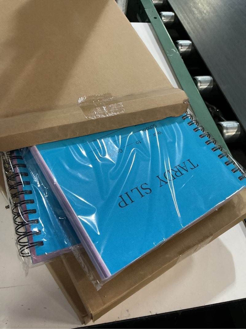 Condition photo showing New/Like New for dunzoom 2 pack tardy slip book with carbonless duplicates 3.5 x 4.3 inch tardy slips per book form register copy for school recording student late arrivals easy removal fold and tear