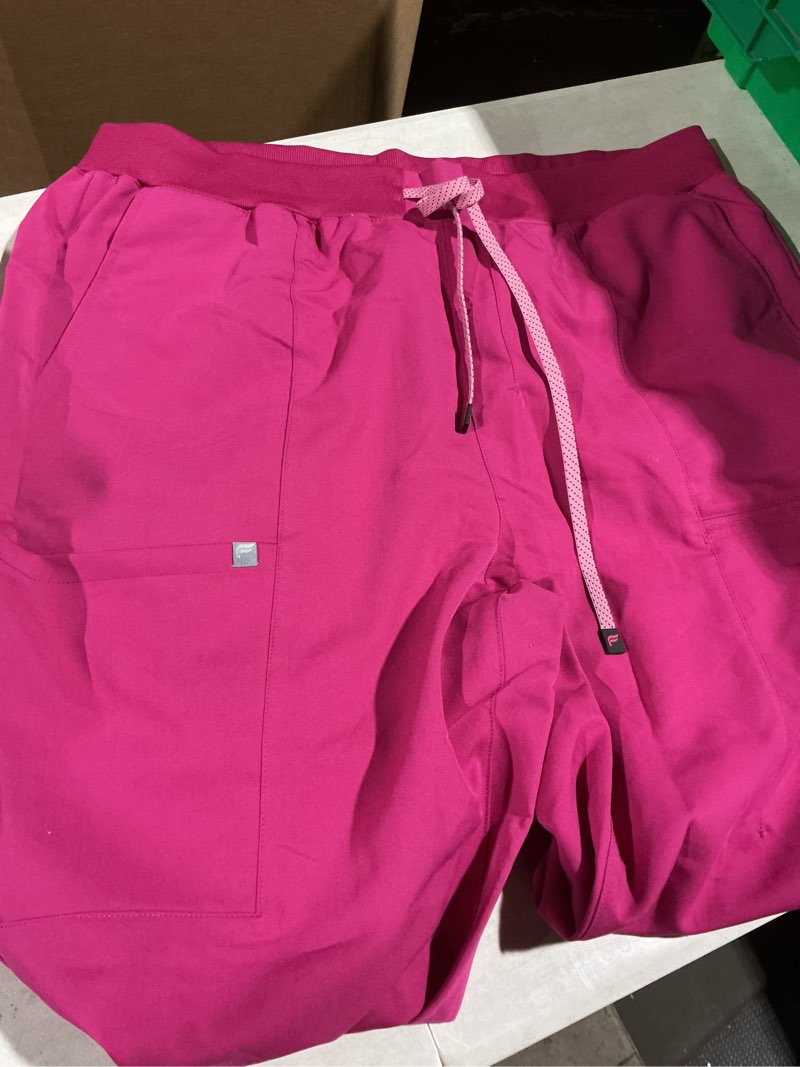 Condition photo showing Good Condition for Fabletics Women's High Rise Active Scrub Jogger - MotionTech, 4-Way Stretch, Pocket-Packed, Lightweight, Semi-Slim Fit Regular Large Hibiscus