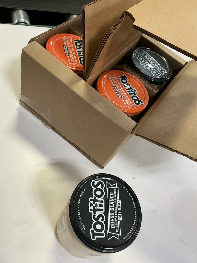 Condition photo showing New/Like New for Tostitos, Queso Variety Pack, 11.25 Ounce (Pack of 4) ( exp 7  jul  2026 )