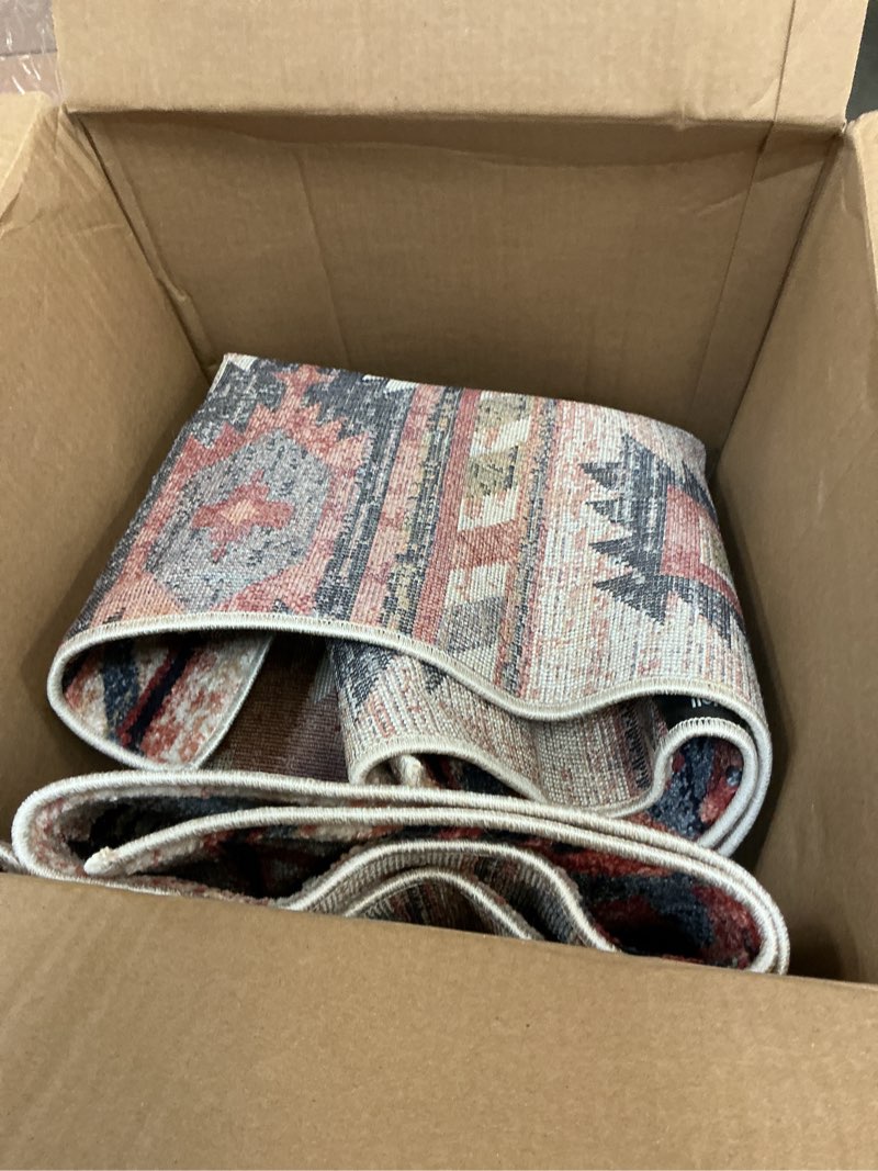 Condition photo showing As Is for Well Woven Tulsa Lea Cream Traditional Southwestern Tribal 3x5 (3'11" x 5'3") Area Rug Cream 3'11" x 5'3" (Rectangular)