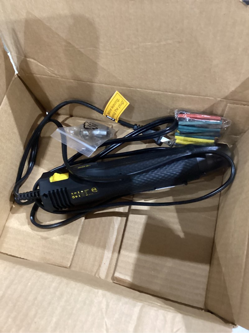 Condition photo showing Good Condition for mini heat gun with 6.56ft long cable, cubeway 350w dual-temp 392~662°f heat shrink gun with reflector nozzle and shrinking tubes for wire connectors, small hot air gun for embossing crafts black-dual temp.