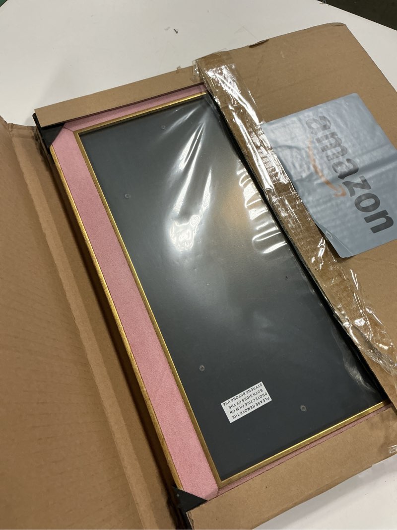 Condition photo showing New/Like New for Suede 12x14 Frame - Single Frame, Elegant Pink 12 x 14 Poster Frame, 12x14 Picture Frame for Artwork, Puzzles, Photos, and Movie Posters Pink 12" x 14"