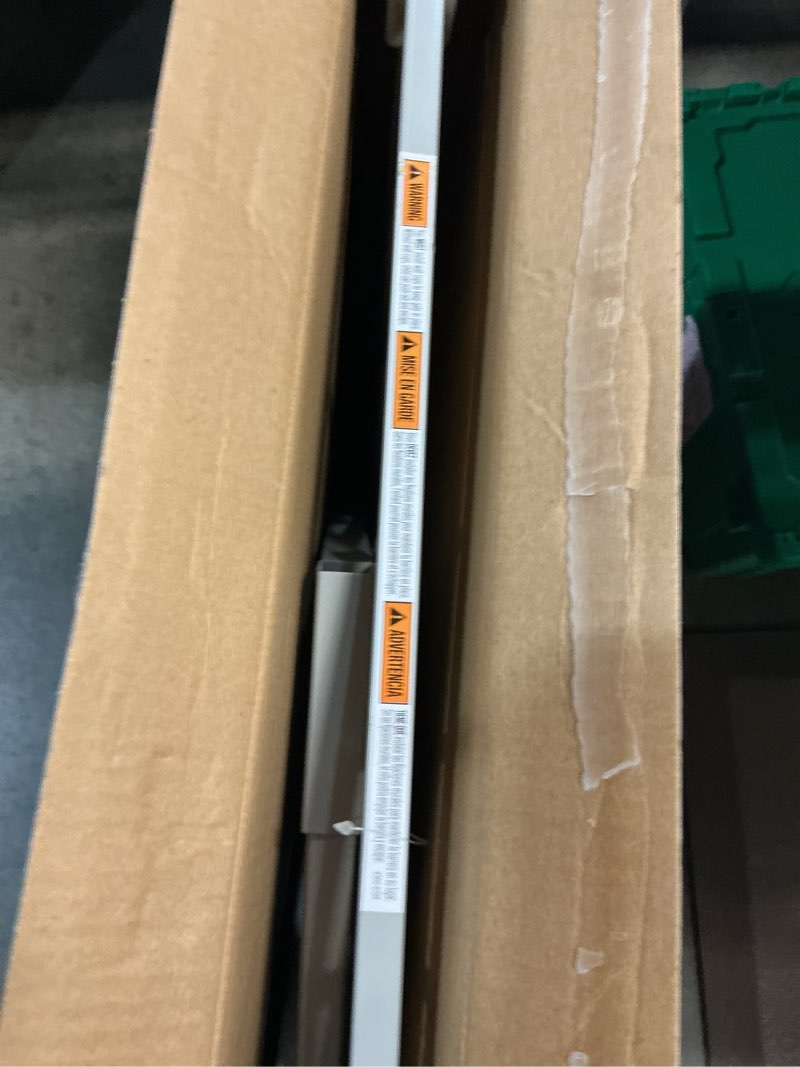 Condition photo showing As Is for safety 1st pressure mounted baby gates for doorways, securetech® no-drill, with door, 29-38", gray