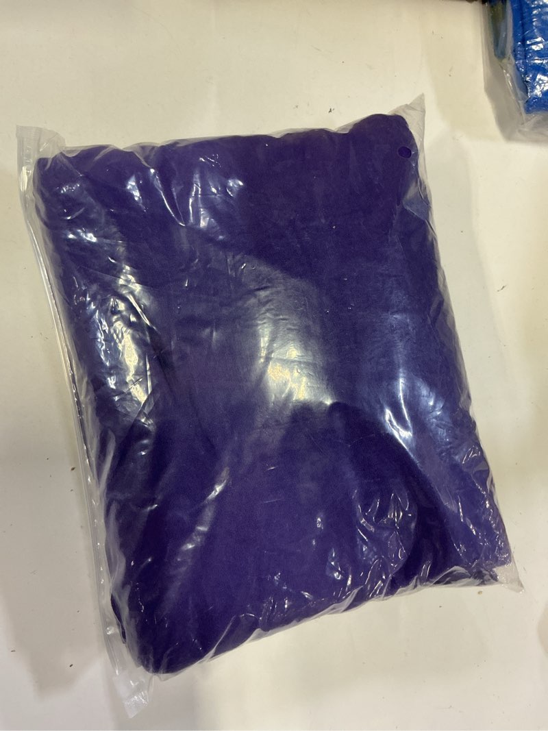 Condition photo showing New/Like New for ivapupu 2 pack 6ft table cloth for rectangular fitted events stretch purple table covers washable spandex tablecloth protector for party, wedding, cocktail, banquet, festival dark purple 6 ft - 2 pcs