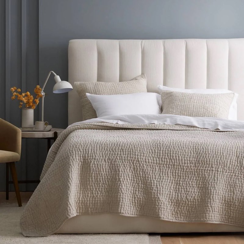 quince linen cotton stitch quilt