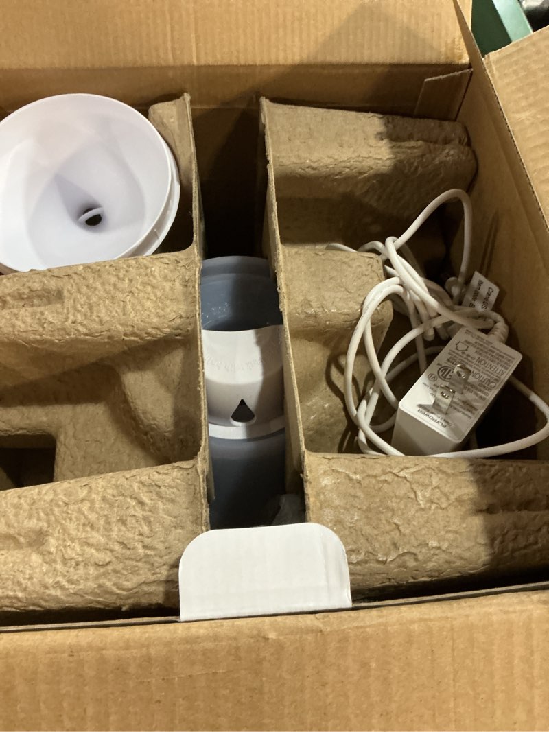 Condition photo showing Good Condition for Crane White Drop Ultrasonic Cool Mist Teardrop Humidifier, 1 Gallon Tank, Baby Humidifier for Nursery, Bedroom, Plants, Office, Adjustable Mist Levels White 1 Gallon
