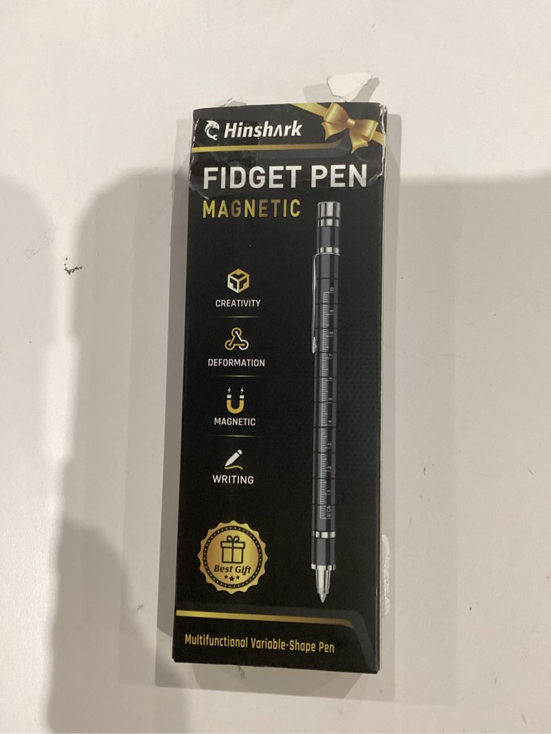 Condition photo showing Good Condition for Gifts for Men Fidget Pen, Valentines Day Gifts for Him Teen Boy Multifunction Pen, Mens Valentines Gift, Anniversary Birthday Gift for Men Dad Him Husband, Cool Stuff Gadgets for Ages 14 and Up Black