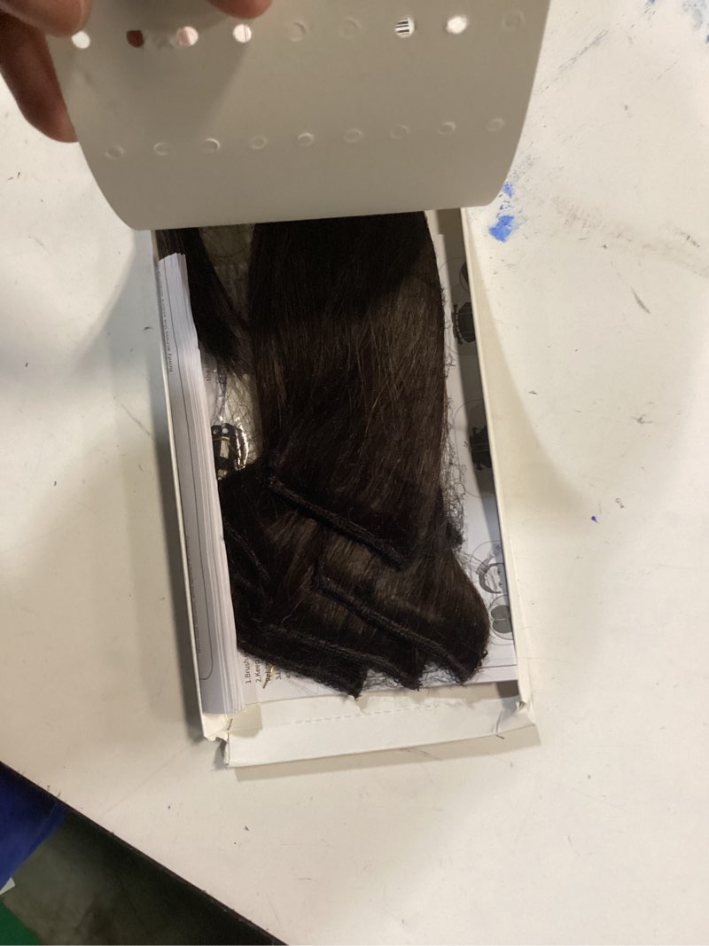 Condition photo showing Good Condition for Hairro 6PCS 6 Clips In Short Hair Extensions Remy Real Human Hair Clip Ins Mini Clip On Hairpin Hairpieces For Women 31g 10 Inch #2R Dark Brown