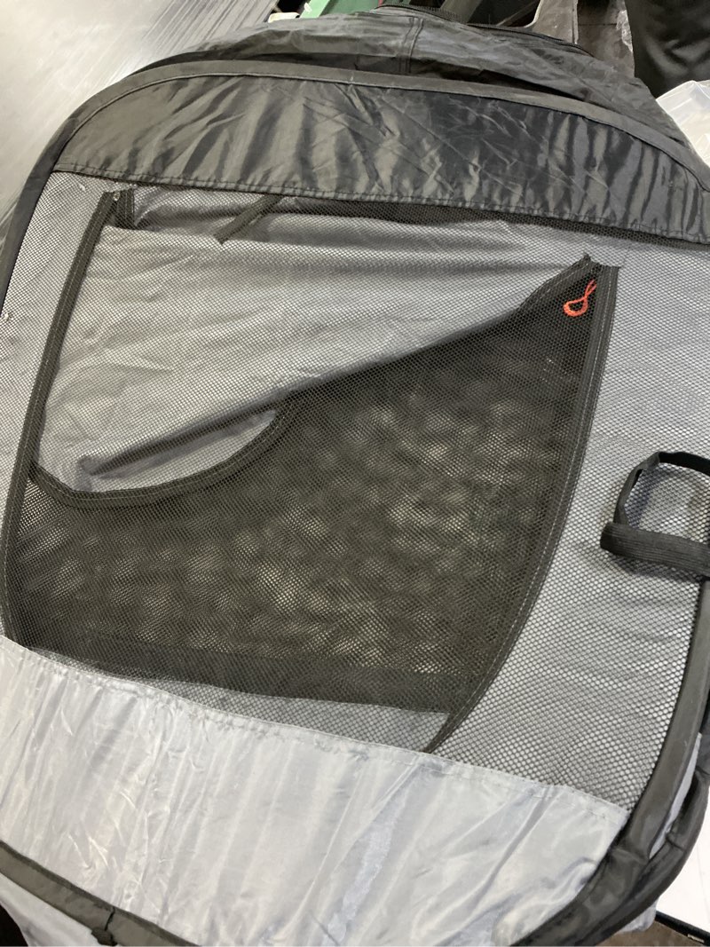 Condition photo showing As Is for FurHaven Portable Pet Playpen for Dogs & Cats, Extra Large Indoor Kitten Playpen with Mesh Sides, Foldable Dog Playpen for Small Dogs, Pop Up Travel Dog Pen, X-Large, Pet Crate with Mesh Sides, Gray Gray Extra Large