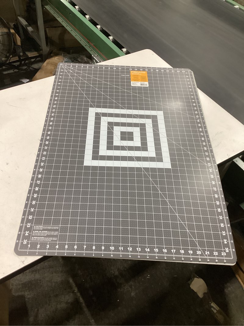 Condition photo showing New/Like New for fiskars 24" x 36" self healing cutting mat, extra large double-sided grid | quilting, sewing & craft cutting board, with 30 45 60 degree bias lines for fabric paper and diy projects gray 24"l x 36"w