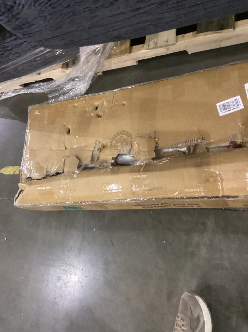 Condition photo showing As Is for EZGoal 4' x 6' Hockey Folding Steel 2" Goal with 10' x 6' Backstop, 4 Targets Nets, a New Shooter Tutor and Wheels to Help Move The Goal, Red, (67099)