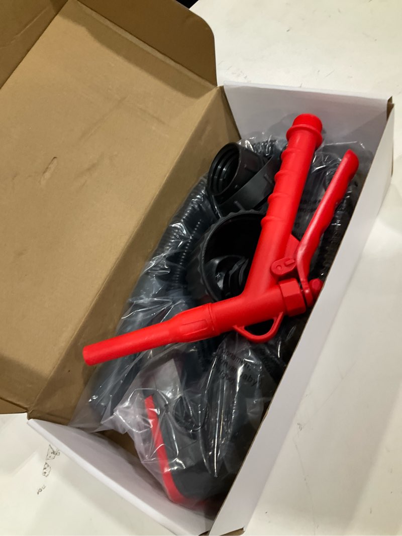 Condition photo showing Good Condition for Fuel Transfer Pump Battery Powered: 4 Adapters for Most 5 Gallon Gas Can Jug Tank, 51 Inch Long Hose, Hand Control Nozzle - Electric Gas Transfer Pump Battery Hand Control&51'Hose