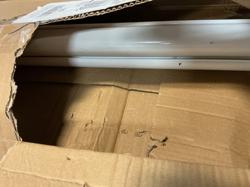 Condition photo showing As Is for 3" w 22.5ft l mini split ac line cover kit decorative pvc tubing pipe cover set for center air conditioner&heat pumps systems (3" w 22.5ft l/white)