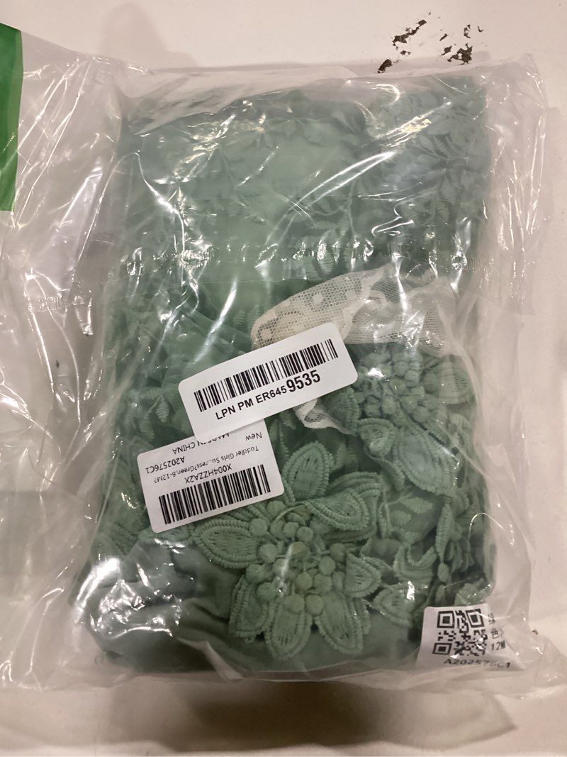 Toddler Girls Summer Tulle Dress with Ruffles Sleeveless Casual Floral Baby Dress?Green,6-12M?