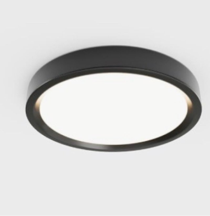 project source 1 -light 13-in matte black integrated led flush mount light
