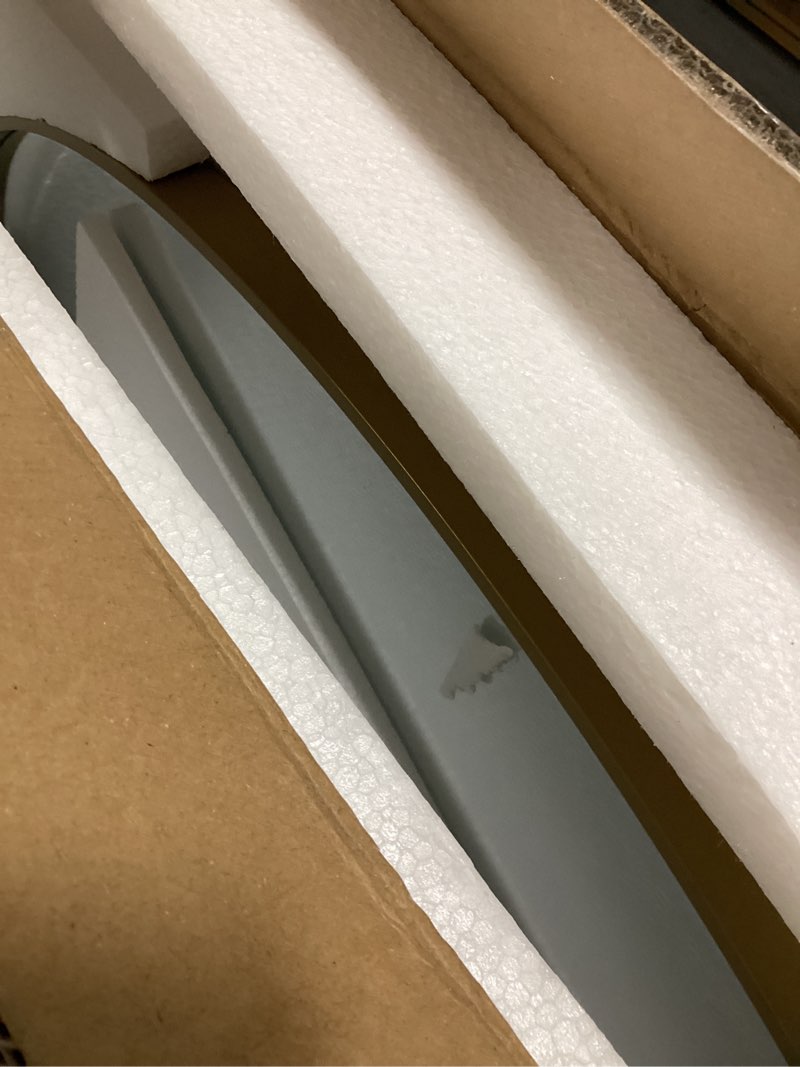 Condition photo showing Good Condition for 42 Inch Large Round Mirror Gold, Metal Framed Wall Mirror | Modern Oversized Circle Vanity Mirror, Bathroom Mirrors for Over Sink, Bedroom Living Room Decor Entryway Gold 42"L x 42"W