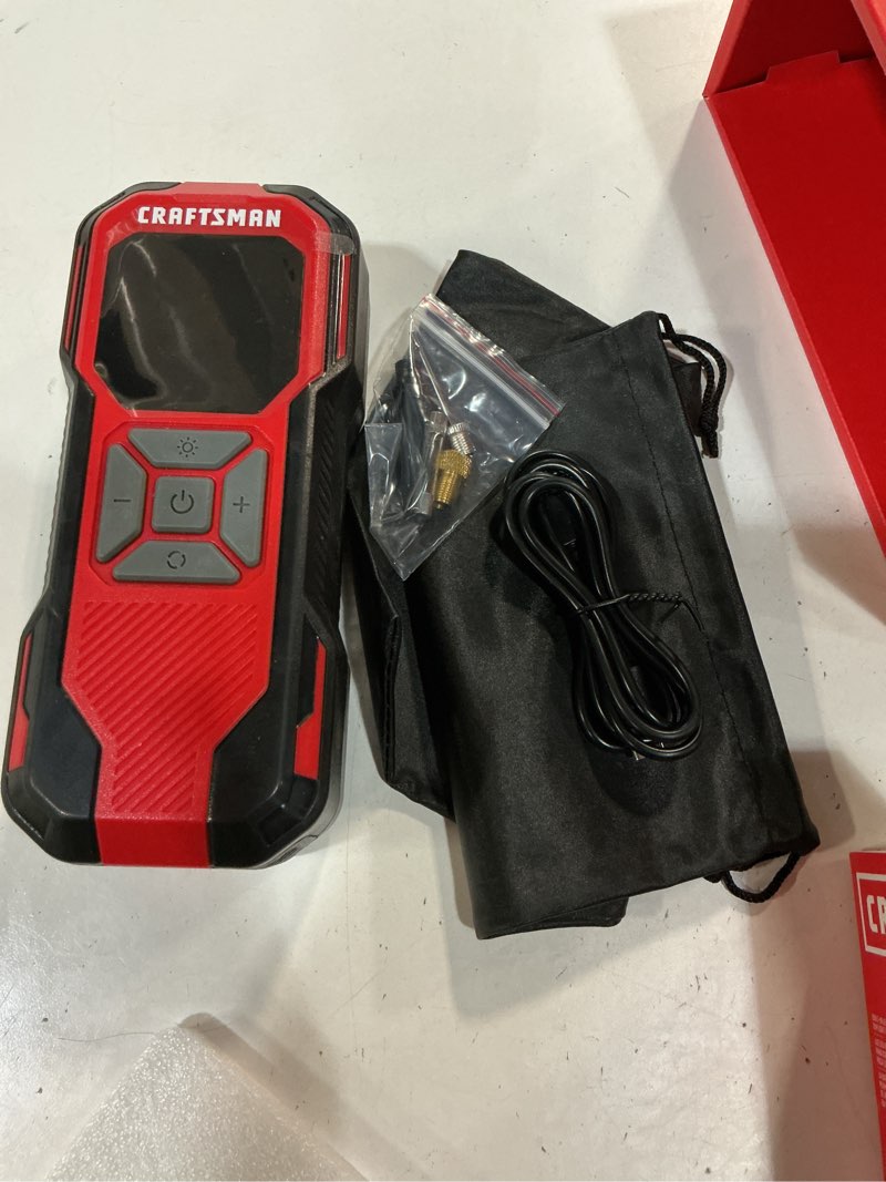 Condition photo showing Good Condition for craftsman tire inflator portable air compressor - 20v cordless air pump for car tires, 150psi upgrade high-capacity battery, auto shutoff portable tire inflator for car, led gauge & 12v dc corded