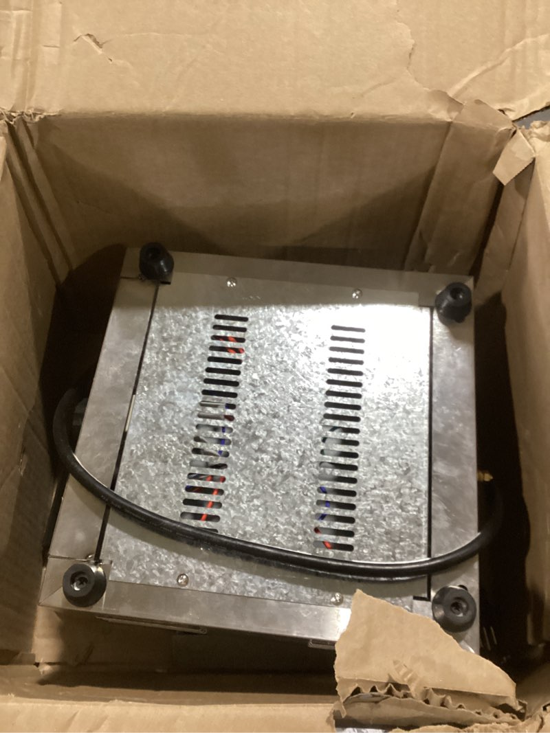 Condition photo showing Good Condition for Commercial Panini Press - 1800W Commercial Electric Panini Sandwich Grill w/Nonstick Coating & Adjustable Temp, Panini Grill Press w/ 9" x 9" Cooking Pan, Double-sided Heating 9'' x 9''