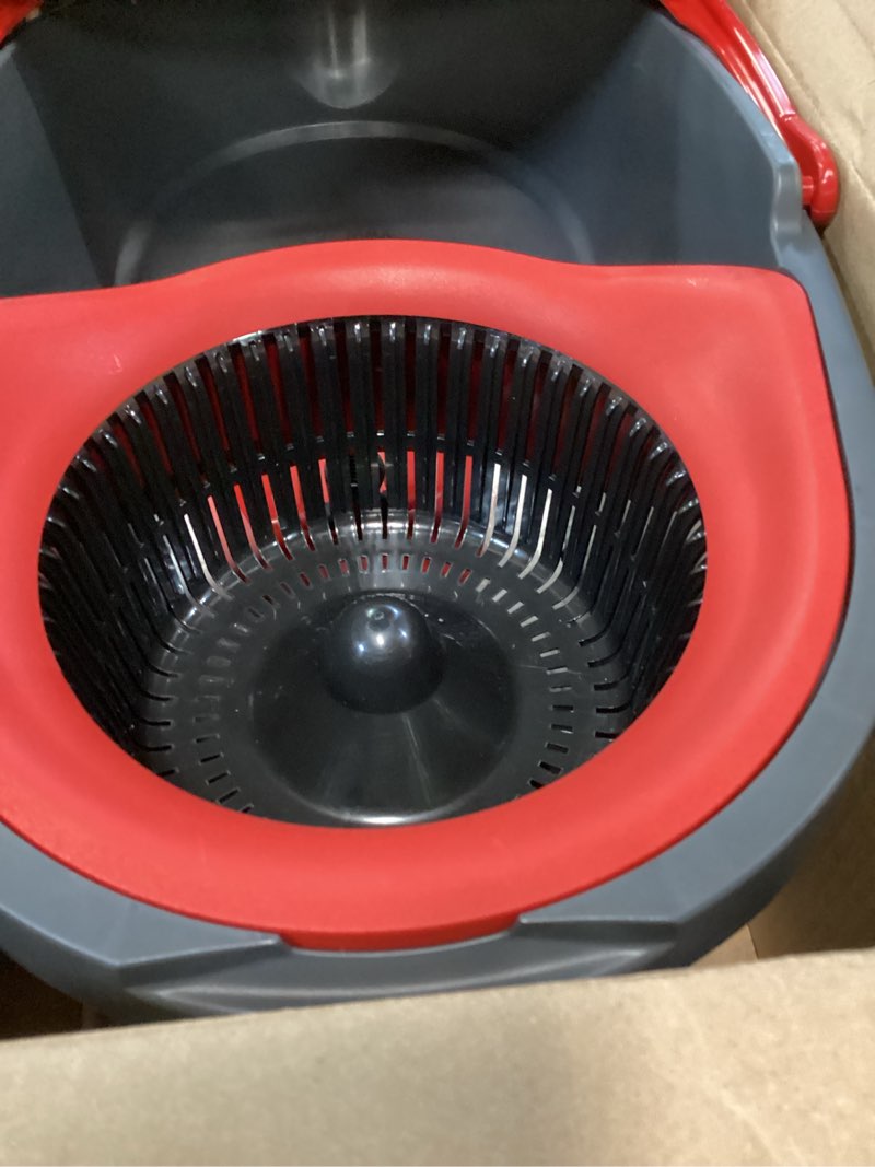 Condition photo showing Good Condition for o-cedar easywring microfiber spin mop, bucket floor cleaning system, red, gray, standard easywring spin mop & bucket