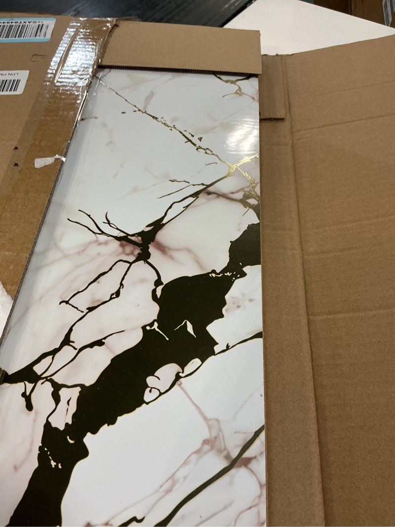 Condition photo showing Good Condition for Haimin Wall Panels Peel and Stick 10 Pieces 23.6x11.8in (19.4 Sq. Ft. Coverage) Lightweight Backsplash Marble Look Tile (not Real Marble) Ideal for Kitchen Bathrooms Living Rooms Bedrooms