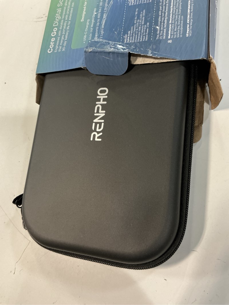 Condition photo showing Good Condition for renpho portable rechargeable scale for body weight, travel weight scale with travel makeup mirror, slide-out led display, digital high accurate scale for traveling, 400lbs, core go, 8.98" x 5.28" with mirror