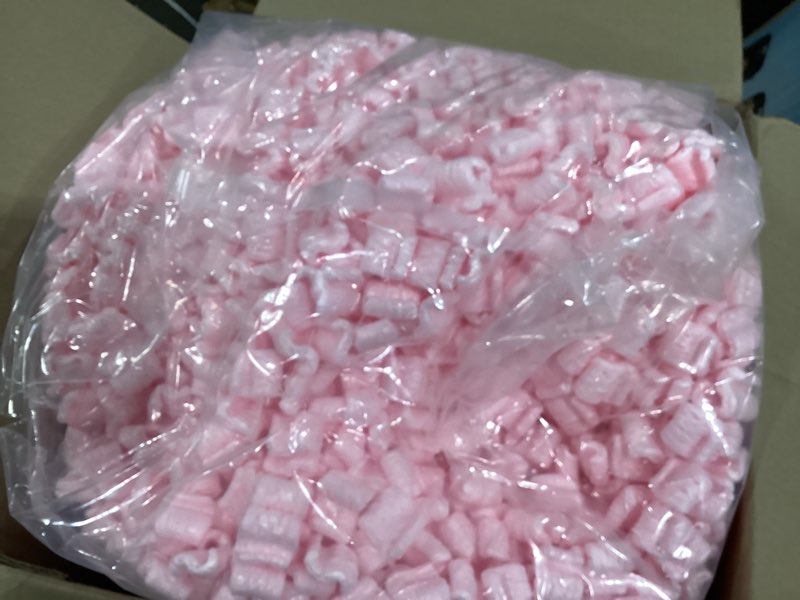 Condition photo showing Good Condition for box usa shipping & packing peanuts pink, 7 cubic feet - loose fill packaging peanuts for packing, moving and storage