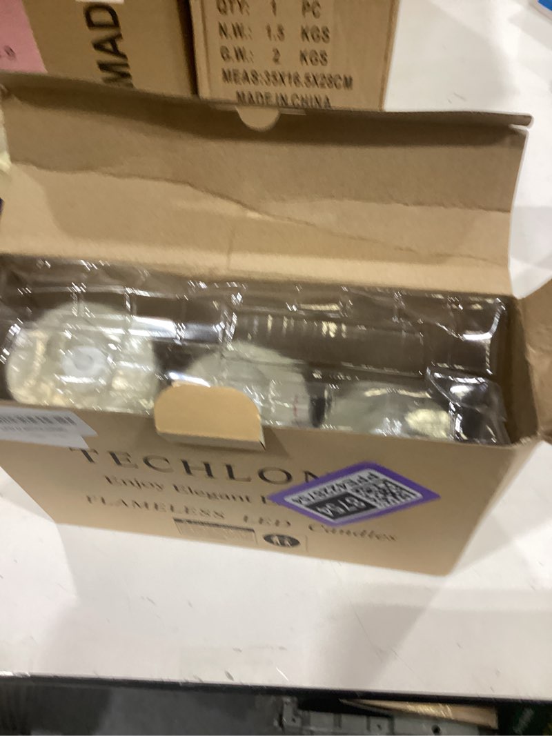 Condition photo showing Good Condition for Flameless Candles Battery Operated with Remote Timer, 3D Moving Flame Flickering, Last 600+ Hours Battery Candles, Set of 3 Ivory Real Wax Electric LED Candle for Wedding Party Decor 3"x3"4"5"-3 Pack