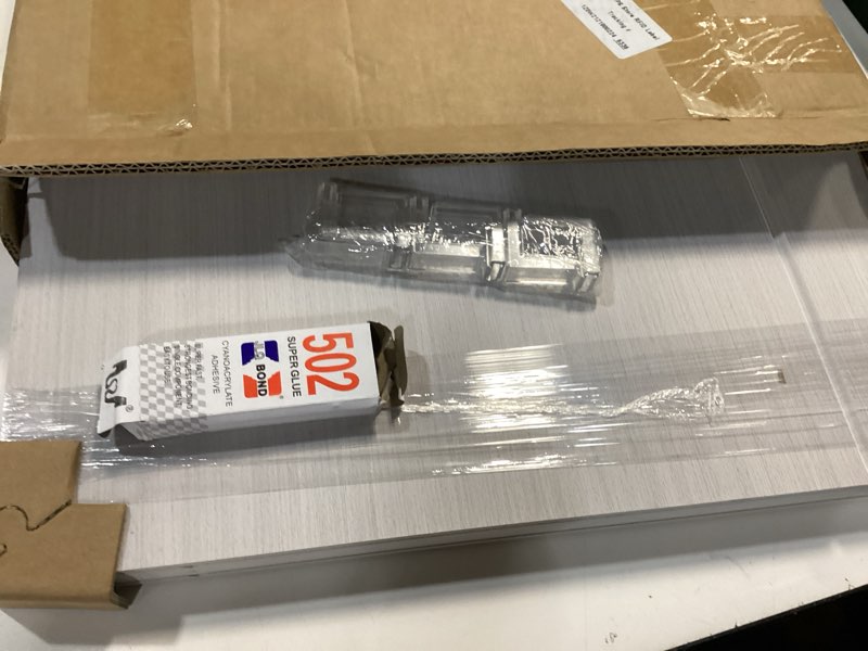 Condition photo showing Good Condition for Zebrabox 30x16 in PVC Faux Wood Wire Rack Covers, 6PCS Shelf Covers Wire Shelving, Shelf Liners Closet Shelves Covering Toppers for Store Pantry Kitchen Bathroom Office White 30"*16"