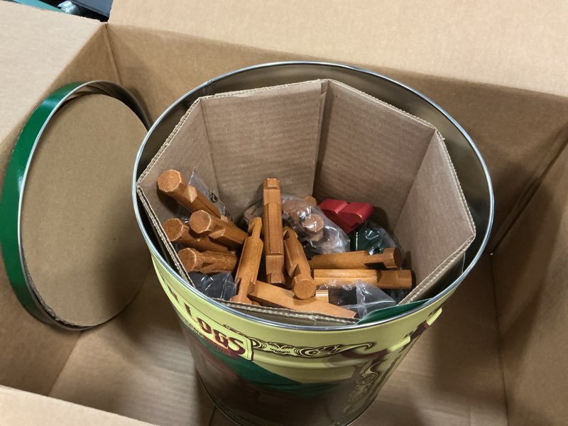 Condition photo showing Good Condition for Lincoln Logs 100th Anniversary Tin