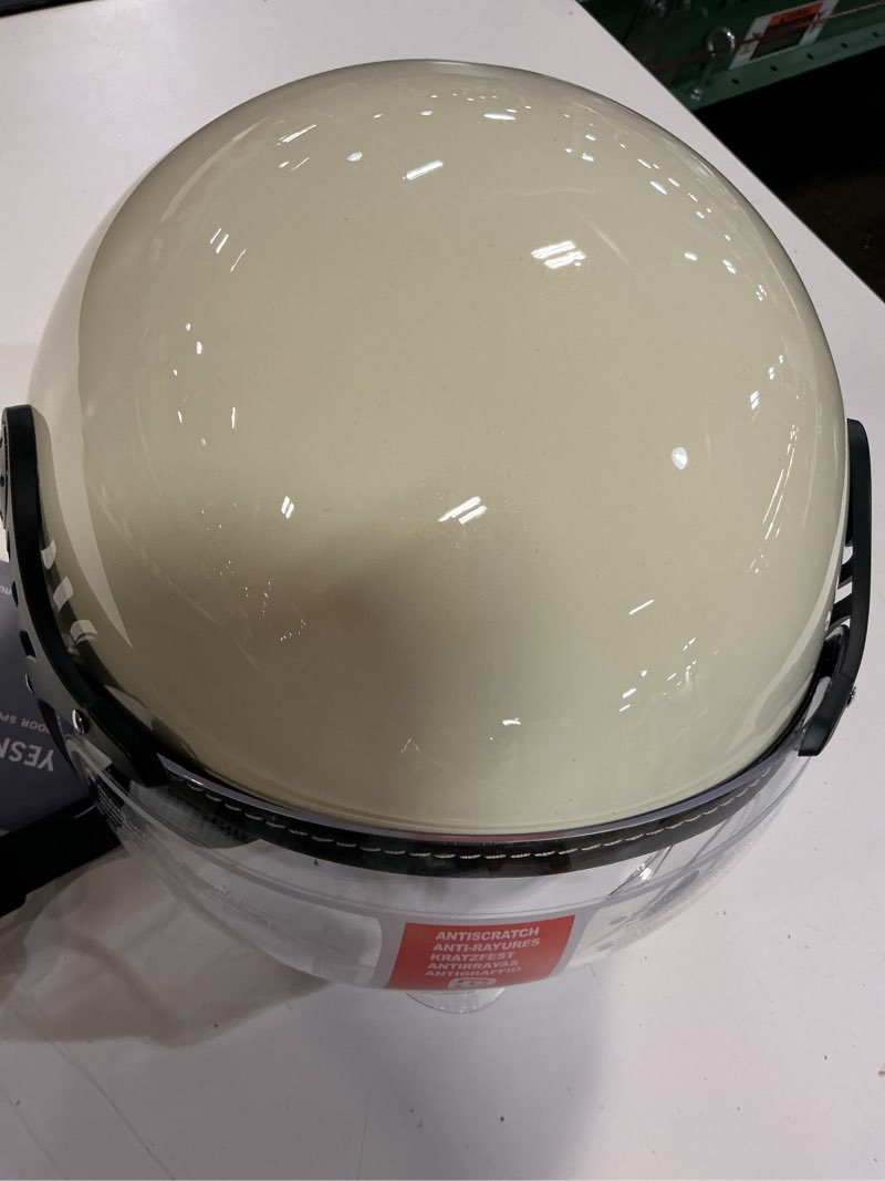 Condition photo showing Good Condition for yesmotor 3/4 motorcycle helmets retro open face vespa scooters helmet with clear visor for men and women- dot approved