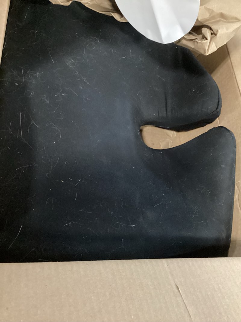 Condition photo showing As Is for Cushion Lab Patented Pressure Relief Seat Cushion for Long Sitting Hours on Office & Home Chair - Extra-Dense Memory Foam for Soft Support. Car Pad for Hip, Tailbone, Coccyx, Sciatica - Black