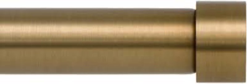 Ivilon Drapery Window Curtain Rod - End Cap Style Design 1 Inch Pole. 28 to 48 Inch Color Warm Gold