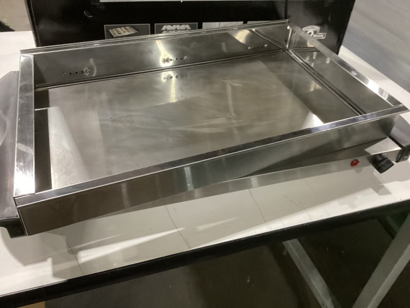 Condition photo showing As Is for not tested incomplete no serving bins proctor silex buffet server & food warmer, adjustable heat, for parties, holidays and entertaining, three 2.5 quart oven-safe chafing dish set, stainless steel
