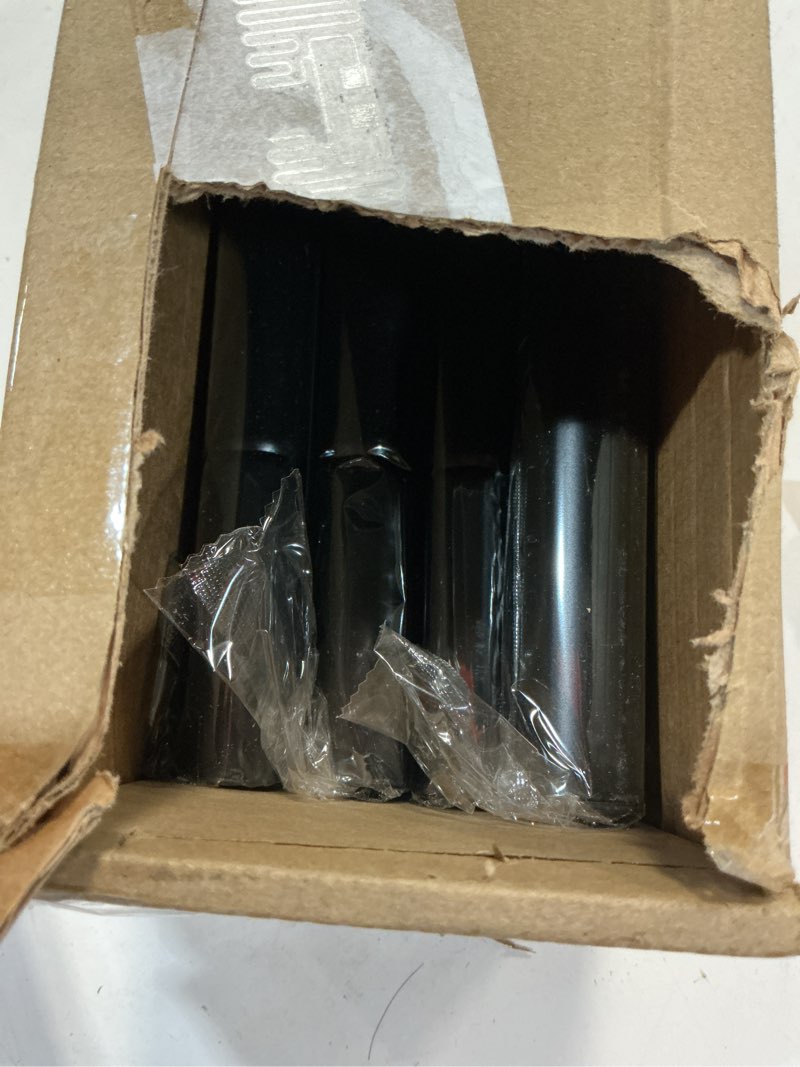 Condition photo showing New/Like New for KAMANINA Black Curtain Rod 32 to 58 Inch(2.6-4.8Ft), Adjustable Heavy Duty Curtain Rods for Windows 28 to 48 Inch, 7/8 Inch Drapery Rods with Decorative Netted Texture End Black 32-58"