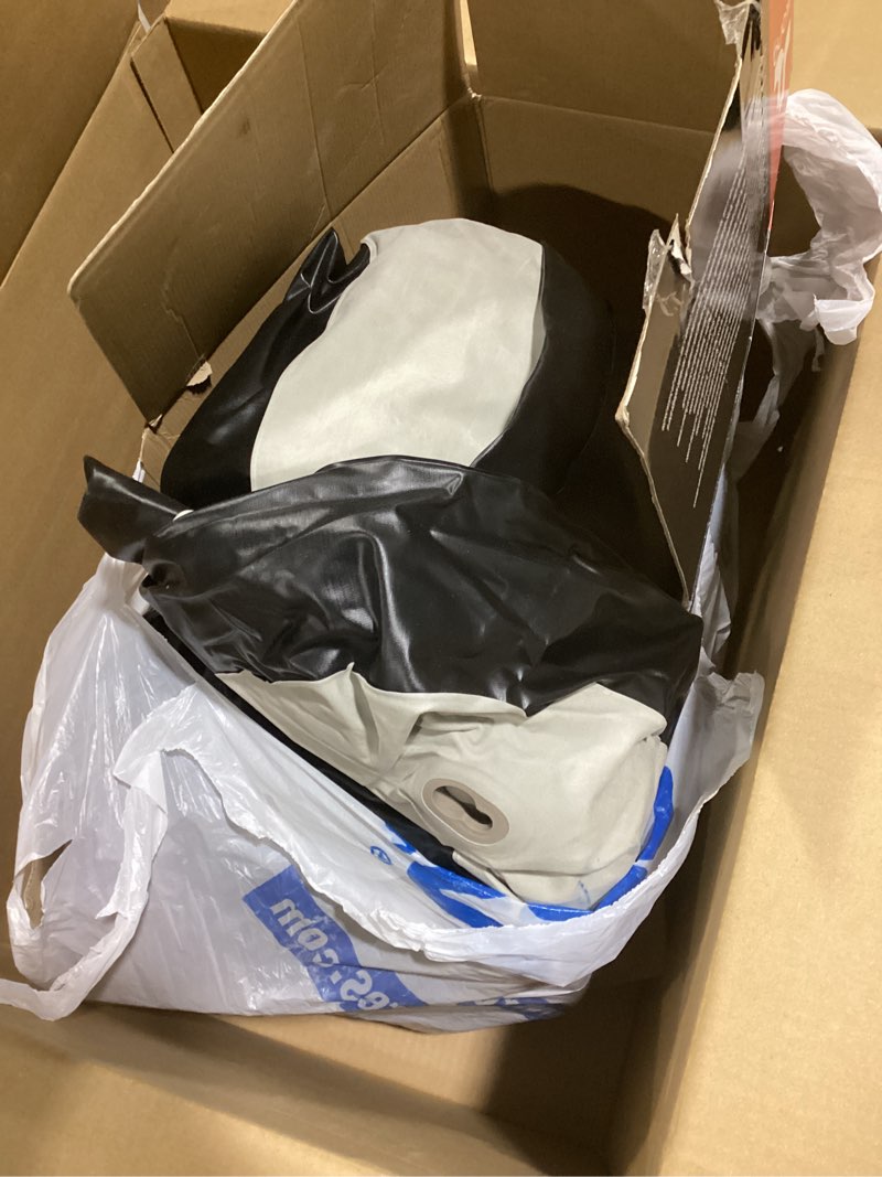 Condition photo showing As Is for King Size Air Mattress Inflatable Bed with Headboard and Pillows,Blow Up Sofabed