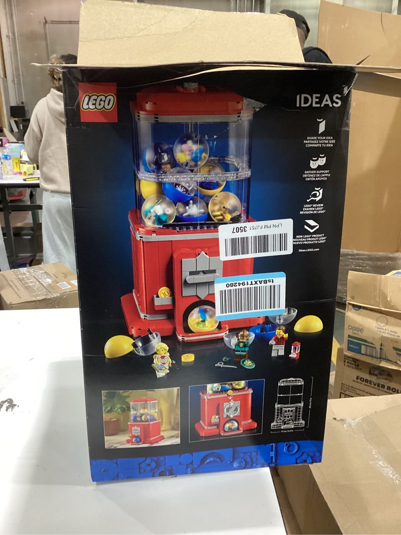 Condition photo showing As Is for LEGO Ideas Minifigure Vending Machine Building Set for Adults - Creative Office Decor or Home Book Shelf Display - Capsule Dispensing Toy - Nostalgic Gift for Men and Women, 18+ - 21358