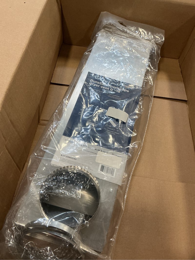 Condition photo showing Good Condition for Whirlpool 4396037RP Genuine OEM Dryer Telescoping Vent Kit For Dryers Vent dryer vent hose dryer vent dryer hose dryer duct dryer vent kit Standard Size Stainless Steel 1 each